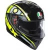 Integral Motorrad-Sturzhelm AGV K-3 SV Solun 46 Schwarz Gelb