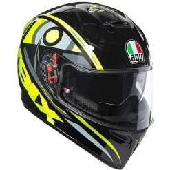 Integral Motorrad-Sturzhelm AGV K-3 SV Solun 46 Schwarz Gelb