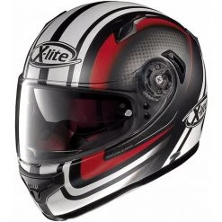 Integral Motorrad-Sturzhelm X-Lite X-661 SlipStream N-Com 35 Matt Black Red White