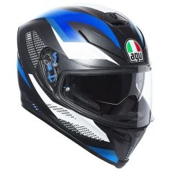 Integral Motorradhelm AGV K-5 S Schwarz Weiß Blue Marble Matt