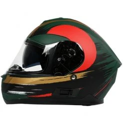 Integral Motorradhelm BHR 814 Doppelvisier Multi Green Storm