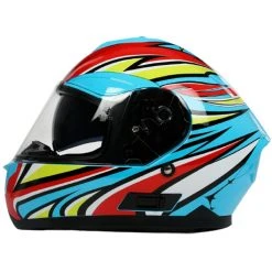 Integral Motorradhelm BHR 814 Doppelvisier Multi Wind Rose Blau