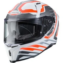 Integral Motorradhelm Caberg AVALON FORGE Matt Weiß Orange Fluo Anthrazit