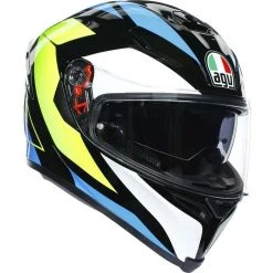 Integralhelm AGV K5 S Multi CORE Schwarz Hellblau Gelb Fluo