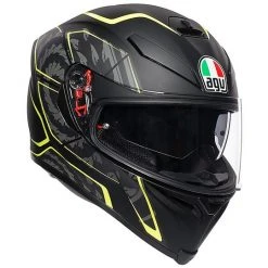 Integralhelm AGV K5 S Multi TORNADO Schwarz Gelb Fluo