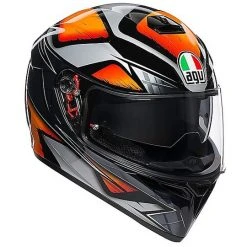Integralhelm Doppelvisier Moto Agv K3 SV Multi LIQUEFY Schwarz Orange
