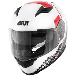 Integralhelm Moto Givi 50.5 TRIDION Magnus Weiß Schwarz Rot