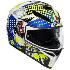 Integrierter Motorradhelm AGV K-3 SV Multi POP Weiß Blau Kalk