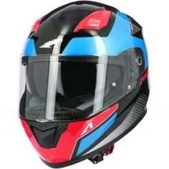 Integrierter Motorradhelm Astone GT900 RACE Blau Schwarz Chrom