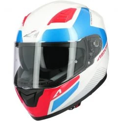 Integrierter Motorradhelm Astone GT900 RACE Blau Weiß Chrom