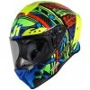 Integrierter Motorradhelm Aus Carbon Just1 J-GPR TRIBE Blue Yellow Fluo Carbon
