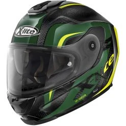Integrierter Motorradhelm Aus Carbon X-Lite X-903 Ultra Carbon MAVEN N-Com 043 Grün