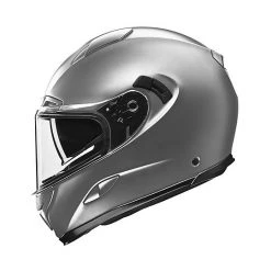 Integrierter Motorradhelm Aus Fiber Doppelvisier Momo Design HORNET Mono Light Grey Silver