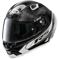Integrierter Motorradhelm Aus X-Lite Carbon X-803 RS Ultra Carbon HOT LAP 014 Weiß Glänzend