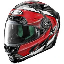 Integrierter Motorradhelm Aus X-Lite Carbon X-803 Ultra Carbon CAESAR 061 Rot