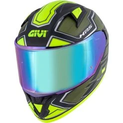 Integrierter Motorradhelm Givi 50.6 Sport Tiefgrün Matt Gelb Fluo Doppelvisier