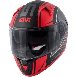 Integrierter Motorradhelm Givi 50.6 Stuttgarter Klingen Matt Schwarz Rot