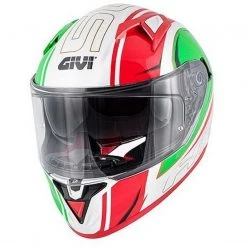 Integrierter Motorradhelm Givi 50.6 Stuttgarter Klingen Weiß Rot Grün Doppelvisier