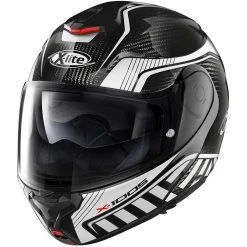 Modularer Carbon Motorradhelm X-Lite X-1005 Ultra Carbon CHEYENNE N-Com 010 Weiß