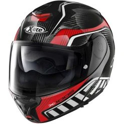 Modularer Carbon Motorradhelm X-Lite X-1005 Ultra Carbon CHEYENNE N-Com 011 Rot