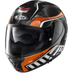 Modularer Carbon Motorradhelm X-Lite X-1005 Ultra Carbon CHEYENNE N-Com 013 Orange