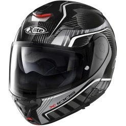 Modularer Carbon Motorradhelm X-Lite X-1005 Ultra Carbon CHEYENNE N-Com 016 Weiß