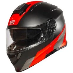 Origine Modularer Motorradhelm Origin DELTA Basic DIVISION Schwarz Rot Fluo Matte