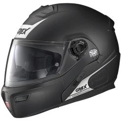 Modularer Motorradhelm P / J Approved Grex G9.1 Evolve VIVID N-Com 035 Schwarz Matt Weiß
