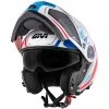 Modularer Motorradhelm P / J Givi X.21 CHALLENGER Shiver Weiß Blau Rot