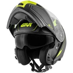 Modularer Motorradhelm P / J Givi X.21 HERAUSFORDERER Shiver Titanium Yellow Fluo