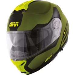 Modularer Motorradhelm P / J Givi X.21 HERAUSFORDERER Spirit Matt Grün Schwarz Gelb Fluo