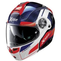 Modularer Motorradhelm X-Lite X-1004 Ultrakohlenstoff CHARISMATIC N-Com 012 Tinto Blou Glänzend Weiß