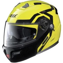 Modularer Motorradhelm Zugelassen P / J Grex G9.1 Evolve CROSSROAD N-Com 042 Gelbe LED