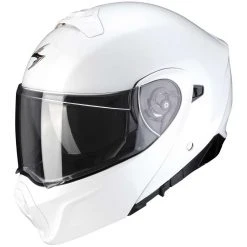Modularer Motorradhelm Zugelassen P / J Scorpion EXO-930 SOLID Weiß