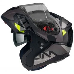MT Helmets Modularer Motorradhelm Zugelassener P / J Mt Helm ATOM SV W17 B2 Glossy & Matt Grey