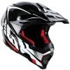 Moto Cross Enduro Helm AGV AX-8 Evo Carbon-Multi Weiß Rot