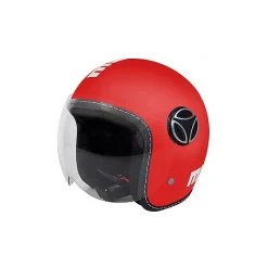 Moto Jet Helm Für Kinder Momo Design JET-BABY Matt Rot Abziehbild Weiß