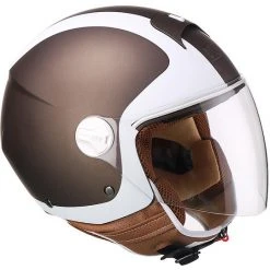 Moto Jet Helm Mit Langem Visier CGM 107A FLORENCE Matt Brown