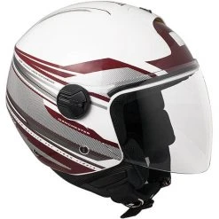 Moto Jet-Helm Mit Visier CGM Lange 107x Manchester Rot Weiß