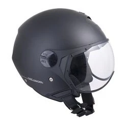 Moto Jet-Helm Mit Visier Sagomata CGM Florenz Schwarz Rad