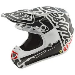 Motocross Helm Cross Enduro Troy Lee Designs SE4 Polyacrylite FACTORY Weiß