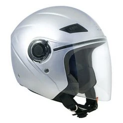 Motorrad Helm Jet CGM Modell 131A Caribe Silber Metall
