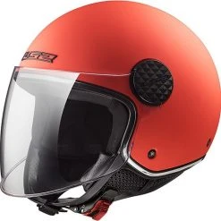 Motorrad Helm Jet Ls2 OF558 SPHERE LUX Solid Matt Orange + Smoky Visier