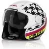 Motorrad Helm Visier Mit Jet Acerbis X-Jet Bike On White Black
