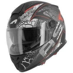 Motorrad-Sturzhelm Astone GT800 Integrale EVO Kaiman Schwarz Rot Opaque