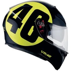 Motorrad-Sturzhelm Inetgrale AGV K-3 SV Pinlock Multi-Stempel 46 Schwarz Gelb 2017