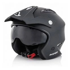 Motorrad-Sturzhelm Jet Acerbis Model Air Schwarz Matt White