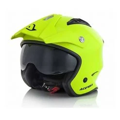 Motorrad-Sturzhelm Jet Acerbis Modell Air Weiß Fluorescent Yellow Gloss