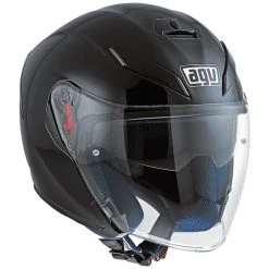 Motorrad-Sturzhelm Jet Agv K-5 Mit Visor Long Fiber Mono Matt Black