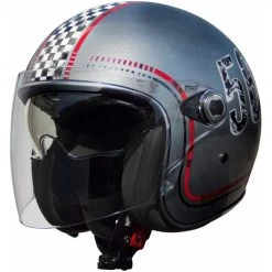 Motorrad-Sturzhelm Jet-Faser-Doppelt Visier Premier Vangarde FL Verchromte